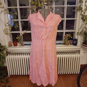 April Cornell Cotton Check Dress